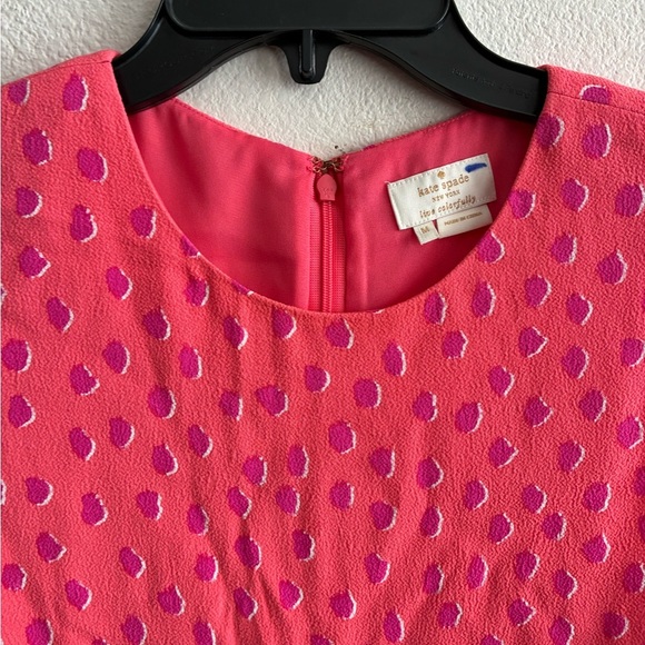 Kate Spade Take A Walk On The Wild Side Pink Leopard Dot Layered Tank Blouse M - Picture 7 of 15